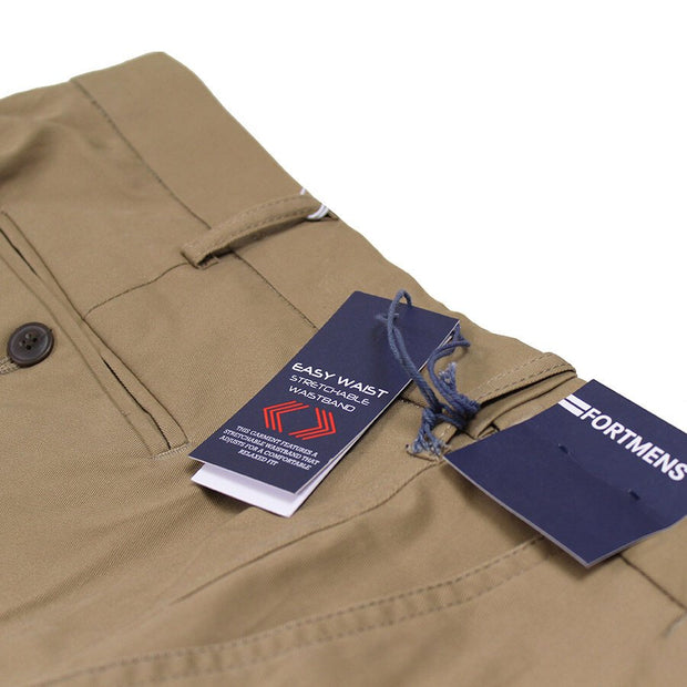 Stretch Cotton Eziwaist Classic Chino Tobacco