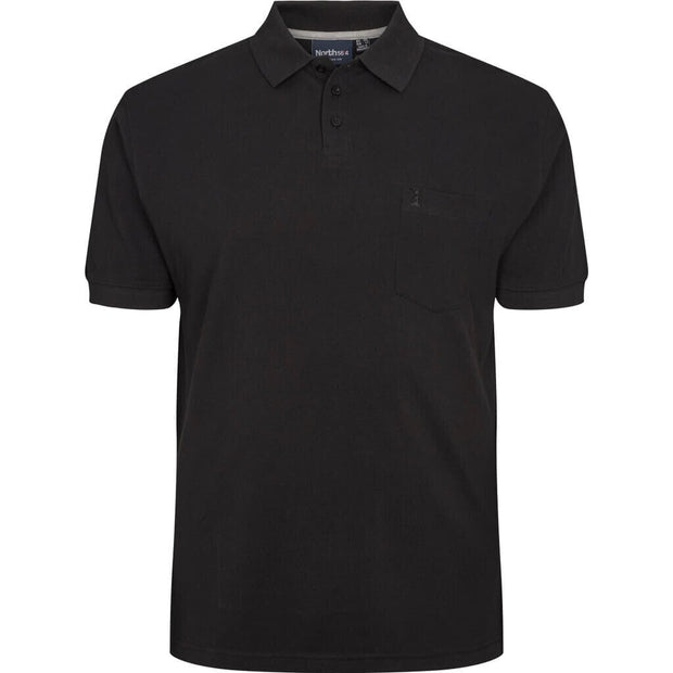 Cotton Plain Pique Weave Polo With Pocket
