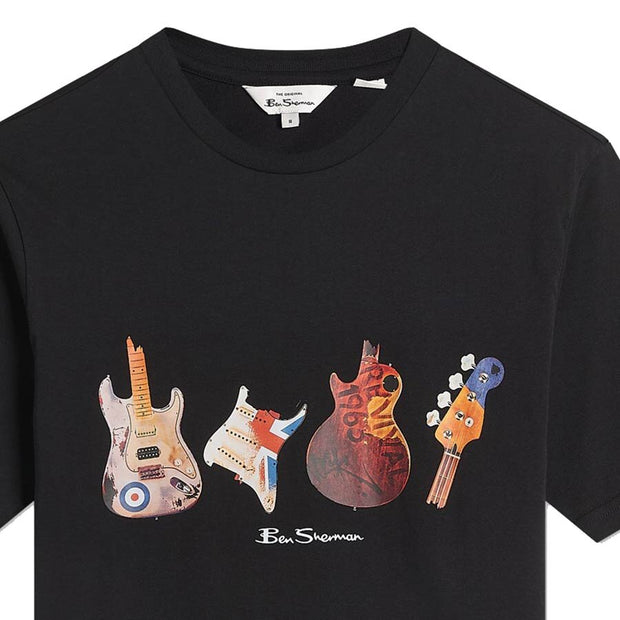 Smashed Guitars Tee Black