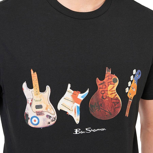 Smashed Guitars Tee Black