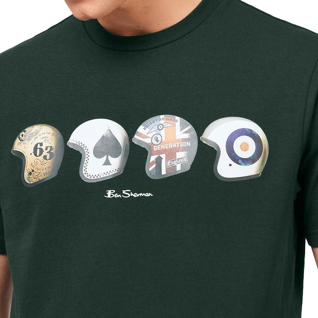 Helmets Tee Bottle Green