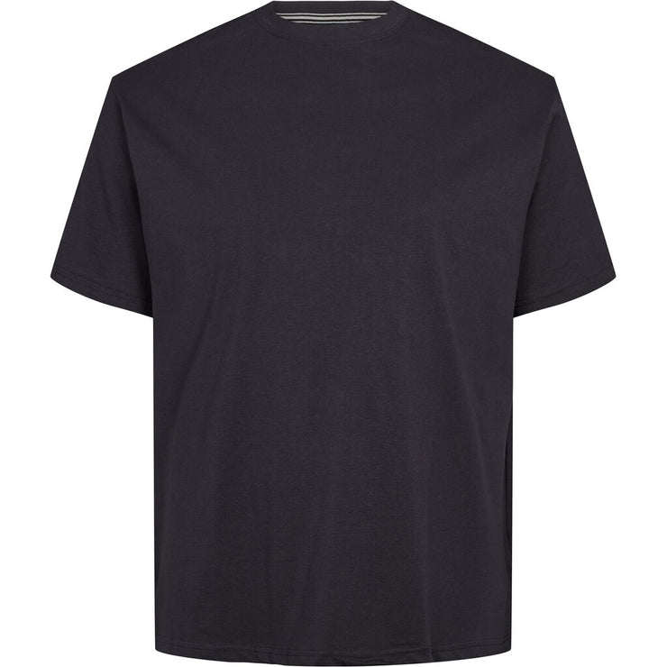 Pure Cotton Classic Plain Crew Neck Tee Shirt - Navy Blue