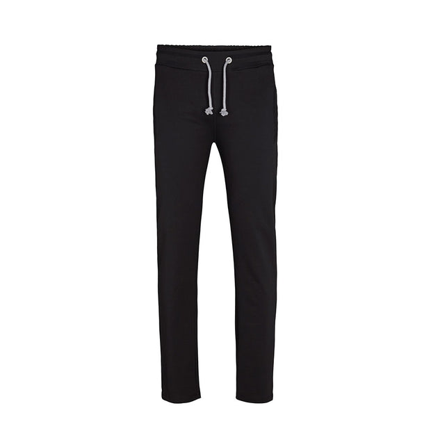 Cotton Poly Drawstring Elasticated Waist Track Pant Black