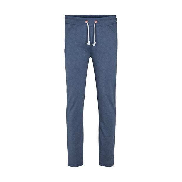 Cotton Poly Drawstring Elasticated Waist Track Pant Blue