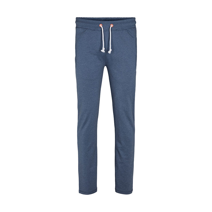 Cotton Poly Drawstring Elasticated Waist Track Pant Blue