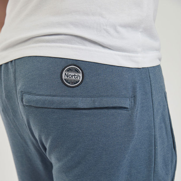 Cotton Poly Drawstring Elasticated Waist Track Pant Blue