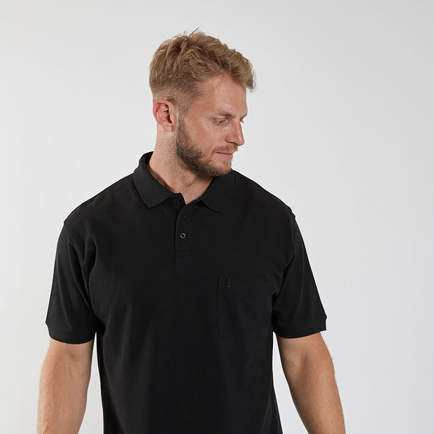 Cotton Plain Pique Weave Polo With Pocket