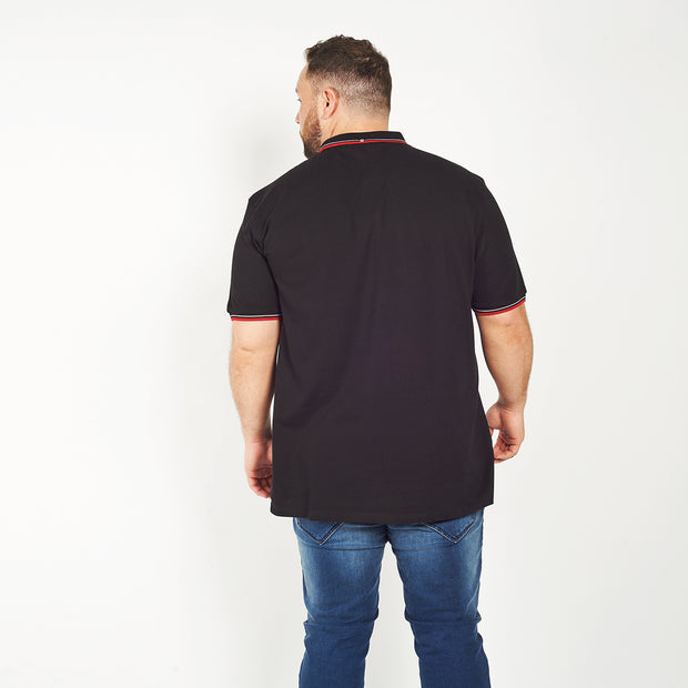 Ben Sherman - Black Organic Signature Polo Shirt back view - Big & Tall