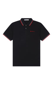 Ben Sherman - Black Organic Signature Polo Shirt front flat view - Big & Tall