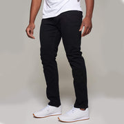 Fortmens model wearing a Redpoint 'Langley' Black Jeans - front view